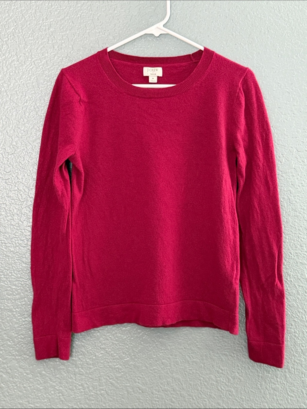 J. Crew Women's Crewneck Teddie Sweater size medium Merino wool/ cotton blend